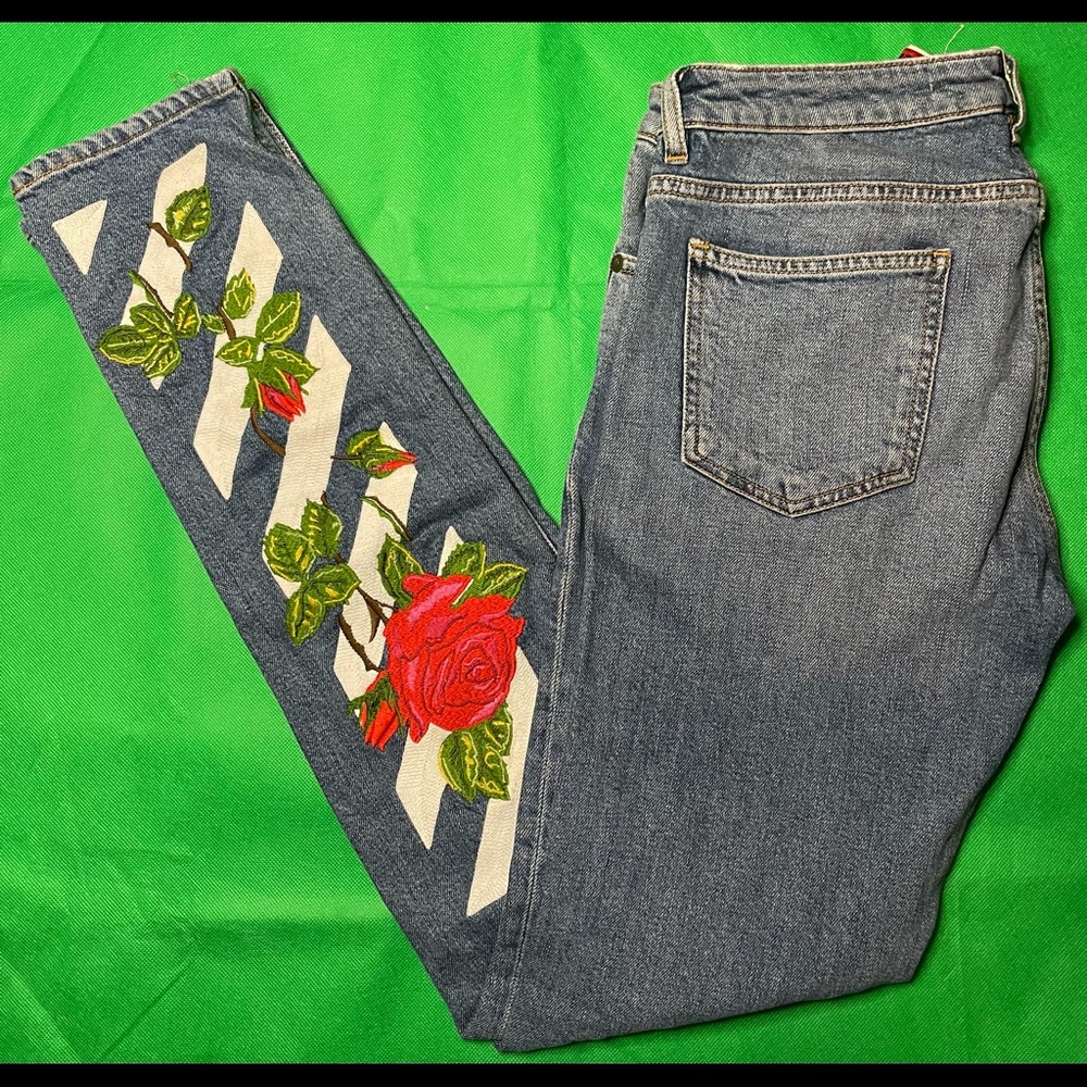 OFF WHITE ‘ 2013 Red & White Stripped Jeans